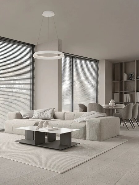 LED moderný luster Ovia 45 Biela – Bílá (9695703)