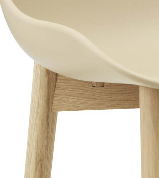 Normann Copenhagen designové barové židle Hyg Barstool Oak Low (výška 65 cm)