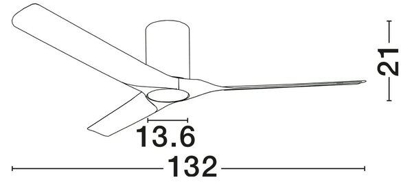 Moderný ventilátor Polar Biela – Bílá