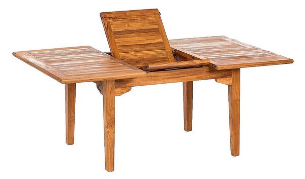 Teakový obdélníkový stůl ELEGANTE 110 / 160 × 90 cm | obdélník | rozkládací