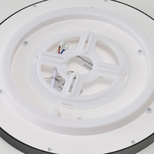 Stropní/nástěnné svítidlo Arnor Round (24w+17w) černé 24 W + 9 W