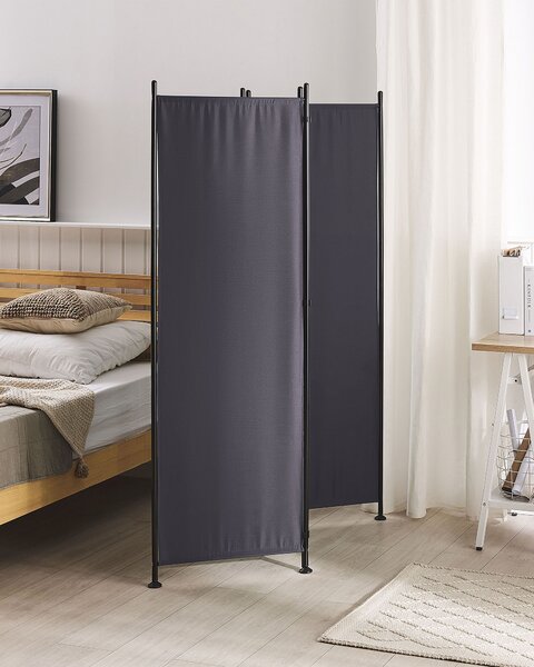 3dílný paraván NARNI 160 cm 170 cm Šedá