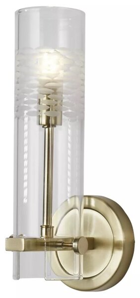 Searchlight 27981SB Nástěnné svítidlo SCOPE zlaté & čiré leptané sklo IP44