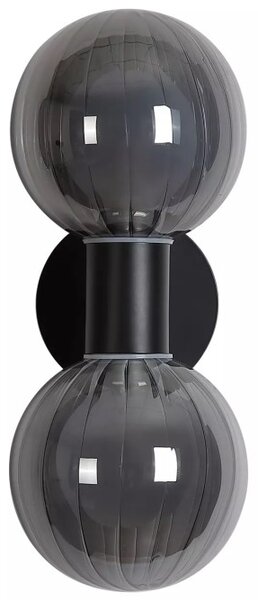 Searchlight 30507BK Dvojité nástěnné svítidlo LUMINSPHERE černé IP44