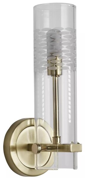 Searchlight 27981SB Nástěnné svítidlo SCOPE zlaté & čiré leptané sklo IP44