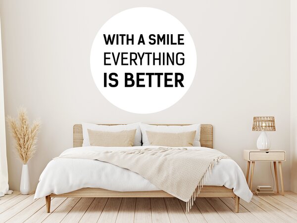 With a smile samolepka na zeď šíře 75 cm