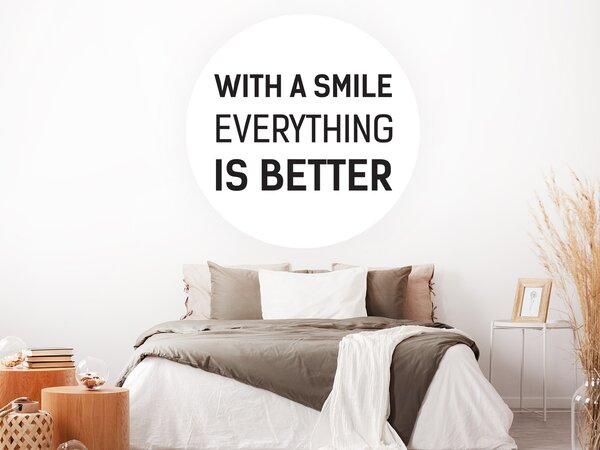 With a smile samolepka na zeď šíře 75 cm