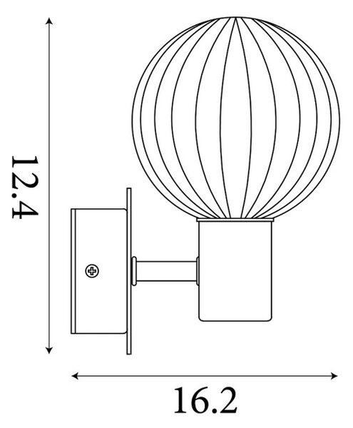 Searchlight 30506BK Nástěnné svítidlo LUMINSPHERE černé IP44