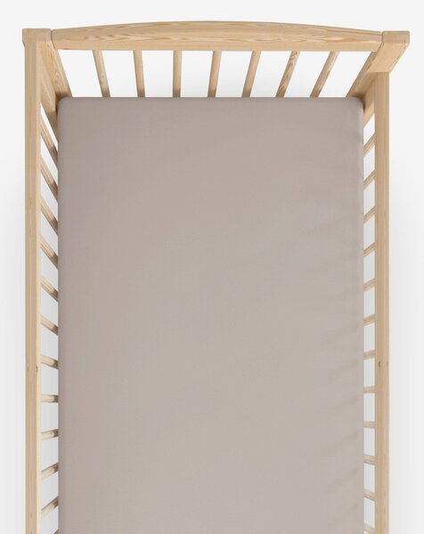 Goldea bavlněné prostěradlo do dětské postýlky - šedohnědé 60 x 120 cm