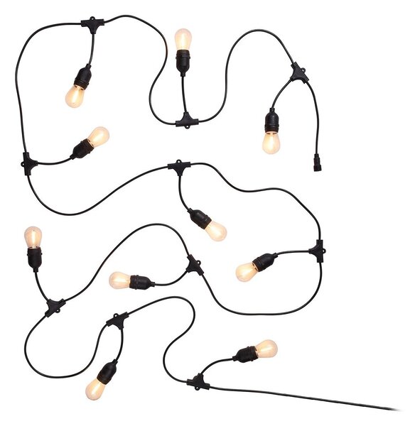 BULB LIGHTS Venkovní světelný řetěz s 10 žárovkami a zástrčkou