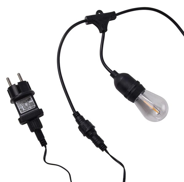 BULB LIGHTS Venkovní světelný řetěz s 10 žárovkami a zástrčkou