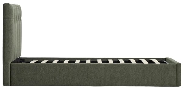 Kave Home Zelená jednolůžková postel Darnela 90 x 200 cm s úložným prostorem
