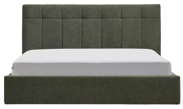 Kave Home Zelená dvoulůžková postel Darnela 160 x 200 cm s úložným prostorem