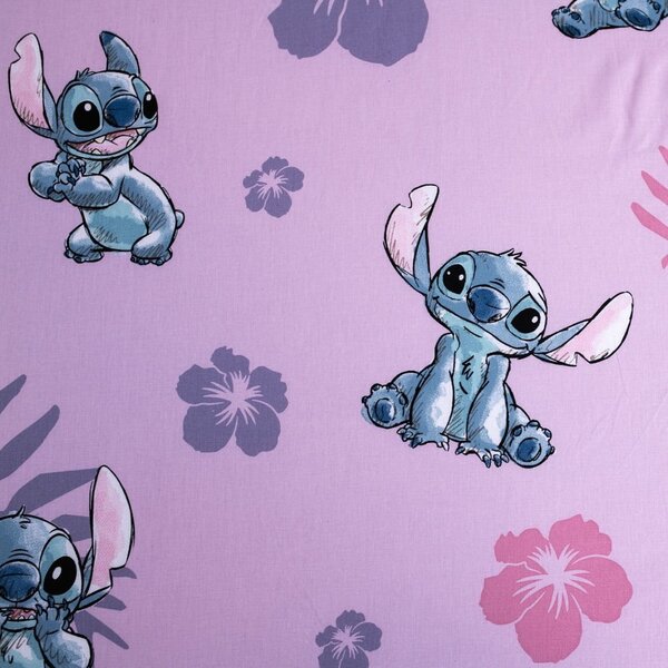 Napínací bavlněné dětské prostěradlo na jednolůžko 90x200 cm Lilo and Stitch – Jerry Fabrics
