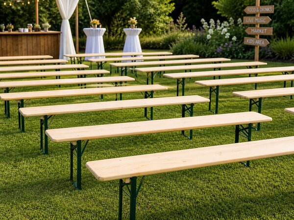 Pivní lavice Premium 200x25cm – masiv borovice