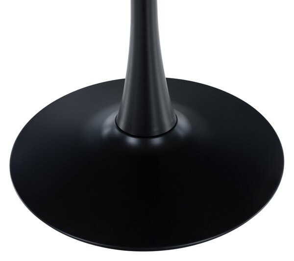 KONDELA Jídelní stůl, dub/černá, průměr 80 cm, REVENTON NEW