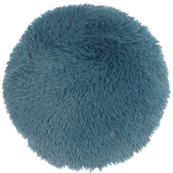 Kulatý dekorační polštářek MATS 40 cm, modrý
