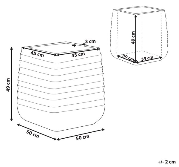 Květináč PARIKIA 50 cm Černá