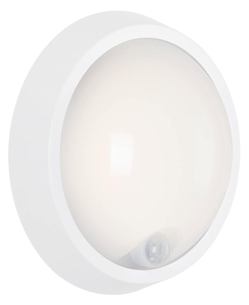 BRILONER LED venkovní svítidlo s čidlem, pr. 17 cm, 12 W, bílé IP44 BRILO 3352-016