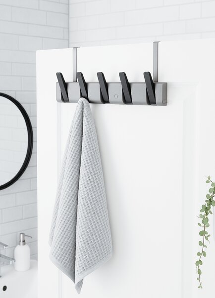 Nástěnný věšák PIANO HANGER 45,5x11 cm, šedo-černý