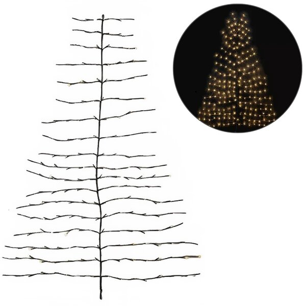 LED nástěnný vánoční stromeček ZIGGY, hnědý - více velikostí Velikost: XS