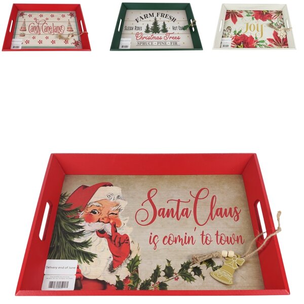 Vánoční dřevěný podnos CHRISTMAS - více variant Varianta: Candy canelane