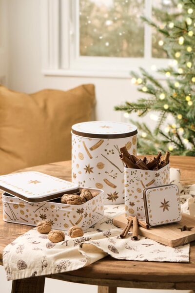 Plechová dóza Christmas Spices Square Ib Laursen