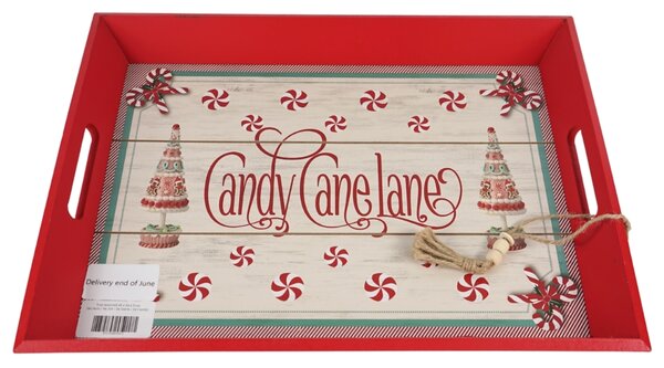 Vánoční dřevěný podnos CHRISTMAS - více variant Varianta: Candy canelane