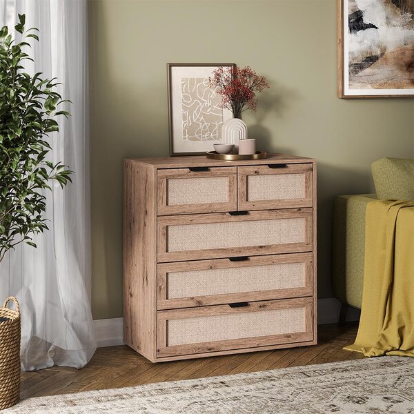 Kredenc Vicco Elven Dub 79 x 85 cm s 5 zásuvkami, Model 59349