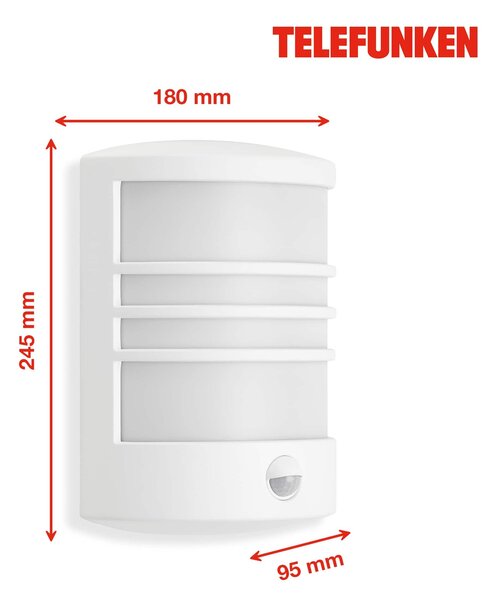 BRILONER TELEFUNKEN LED venkovní svítidlo 24,5 cm 12W 1200lm bílé TF 315506TF