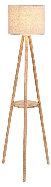 Stojací lampa TREVIA dub/béžová