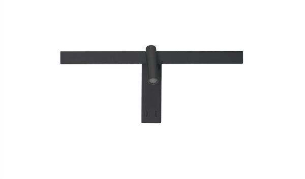 Nástěnné svítidlo Rico 10W+6W černé 10 W + 5 W