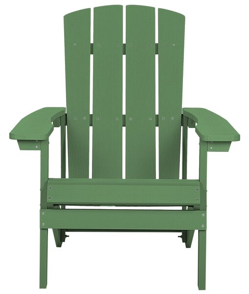 Zahradní židle ADIRONDACK s podnožkou Zelená