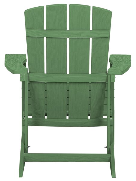 Zahradní židle ADIRONDACK s podnožkou Zelená