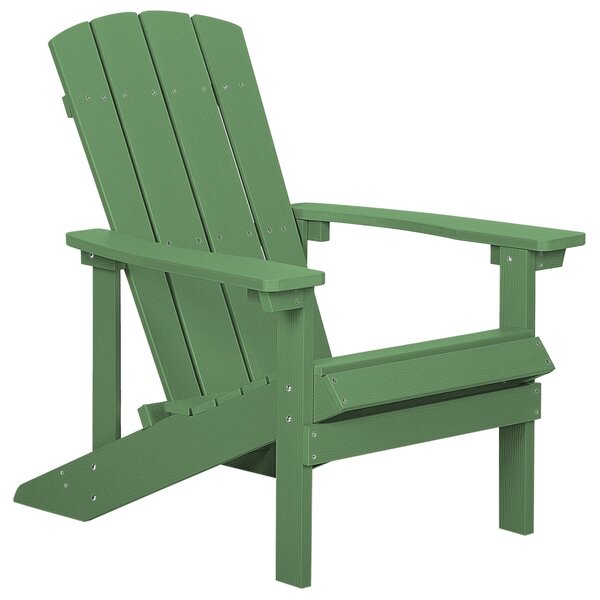 Zahradní židle ADIRONDACK s podnožkou Zelená
