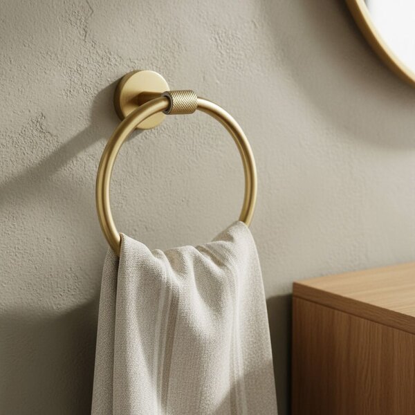 Koupelnový věšák Ring 5710 Galo Brush Gold