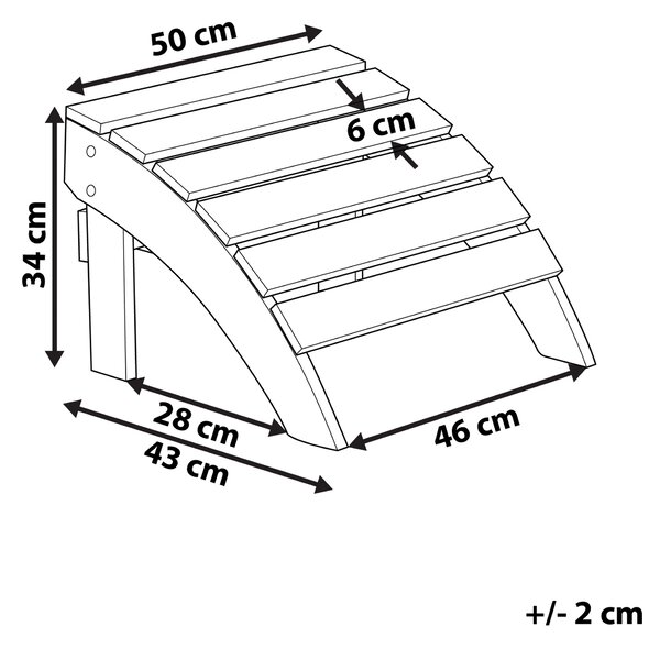 Zahradní podnožka ADIRONDACK Červená