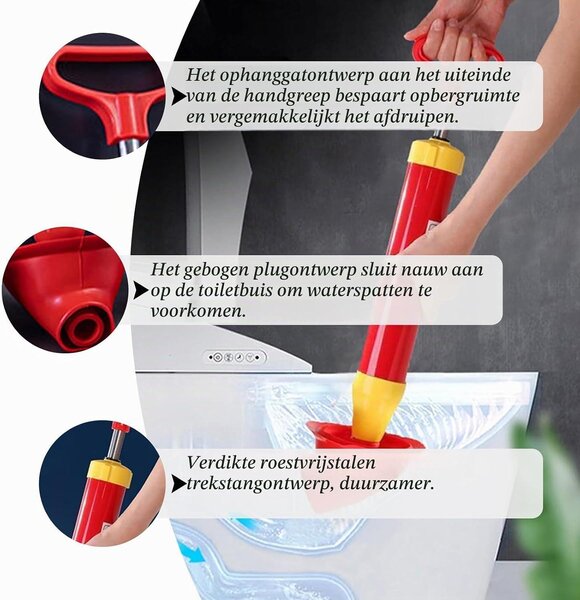 Odstraňovač ucpání – pro toalety – čisticí pumpa – výkonná záchodová hadice – čisticí pumpa pro potrubí rychle odstraňuje ucpání v toaletách a umyvadlech