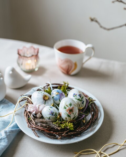 Porcelánové velikonoční ozdoby 2026 Thistles – set 2 ks