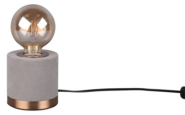 Šedá sametová stolní lampa (výška 11 cm) Judy – Reality