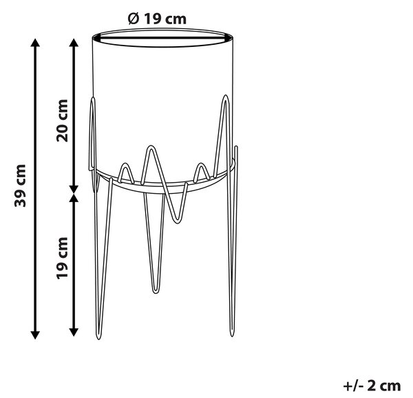 Květináč na stojanu KALANDRA 19 cm Kov Světle modrá