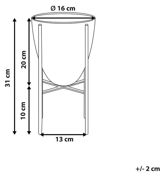 Květináč na stojanu LEFKI 16 cm Kov Mátová