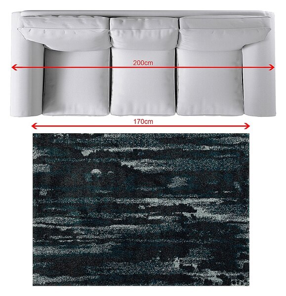 Koberec Softness near black/peacock blue 120x160cm
