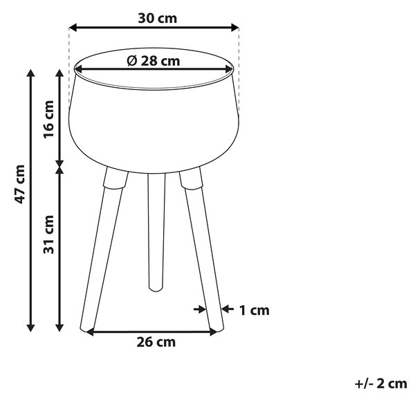 Květináč na stojanu AGROS 30 cm Kov Černá