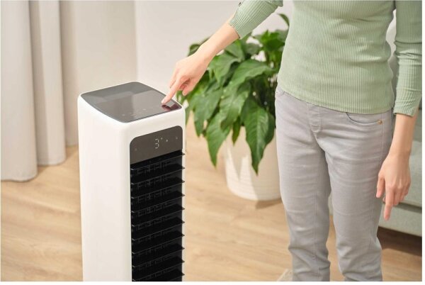 Sencor- Chytrý mobilní ochlazovač vzduchu 60W/230V Wi-Fi bílá + dálkové ovládání