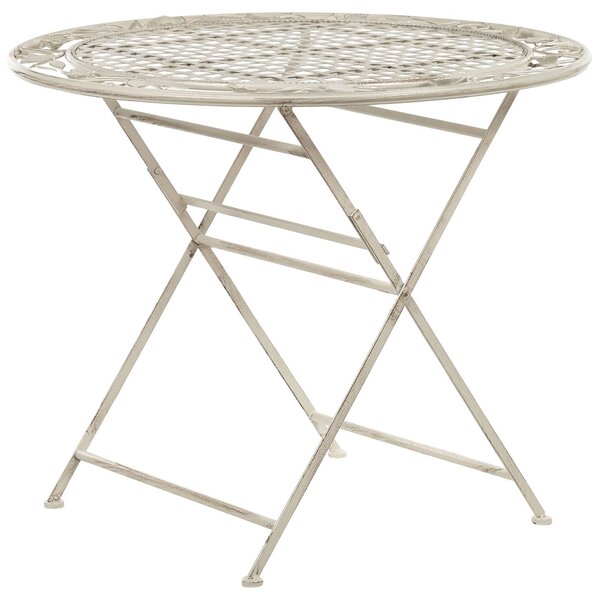 Bistro stolek BIVIO 90 cm 90 cm Kov Krémově bílá