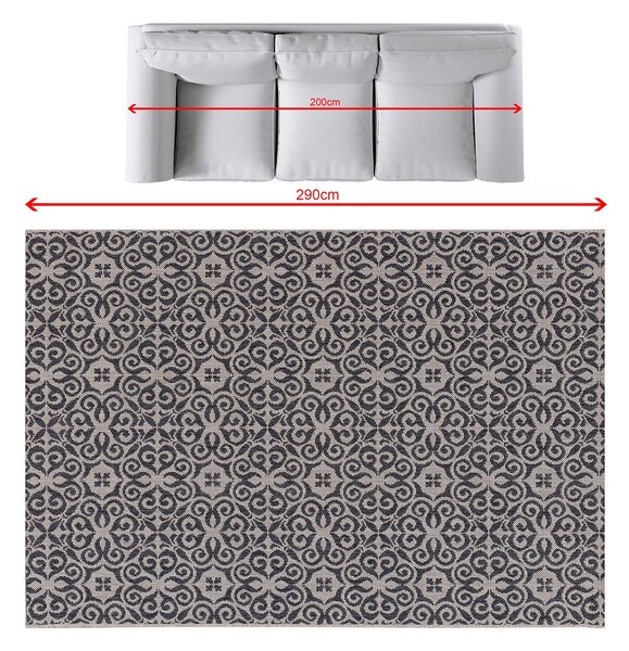 Koberec Modern Ethno sand/antracite 200x290 cm