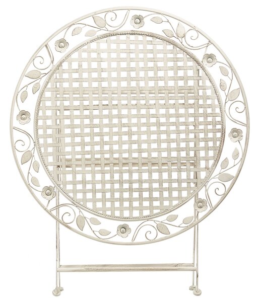 Bistro stolek BIVIO 90 cm 90 cm Kov Krémově bílá