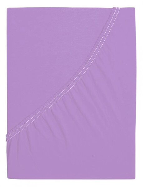 Jersey prostěradlo z mako bavlny LUXORA 180x200 cm fialové