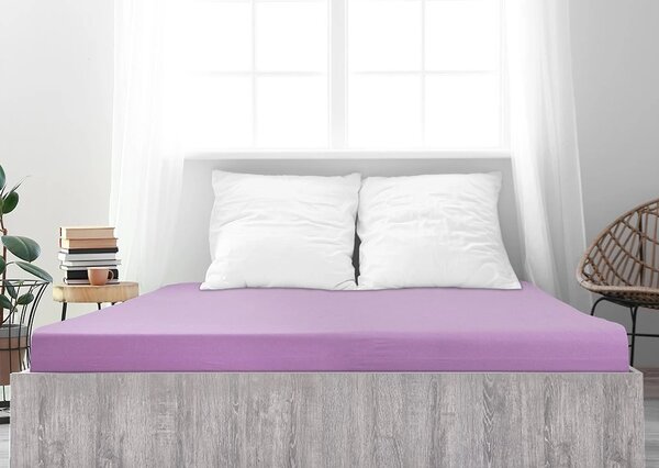 Jersey prostěradlo z mako bavlny LUXORA 180x200 cm fialové